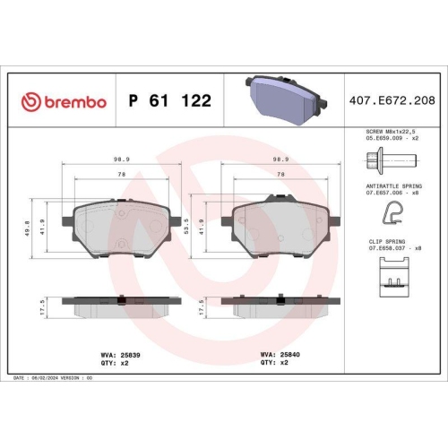 Placute frana Citroen Berlingo (Er , Berlingo Box (K9), C4 Grand Picasso 2 (Da , C4 3 (Ba , C4 Picasso 2 Van (Dd), C4 Picasso Ii, C4 Spacetourer (3d), C4 Spacetourer Van (3d), C5 X (Nd , Grand C4 Spacetourer (3a , Grand C4 Spacetourer Van (3a ; Ds Ds 3 /