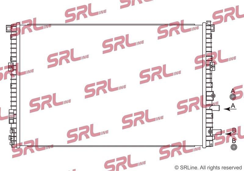 Radiator Audi A4 15-, A5 16-, motor: 2.9 V6 T, radiator temperatura joasa, 720x479x26, SRLine, Aluminiu/ Plastic brazat, 4M0145804BH
