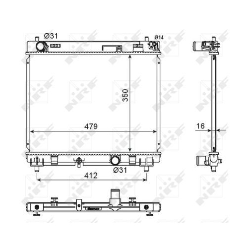 Radiator racire motor Nrf 53667