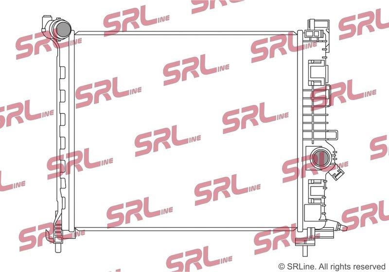Radiator Opel Meriva 10-, motor: 1.4 T, intrare/iesire conectare rapida, 468x408x26, SRLine, Aluminiu/ Plastic brazat, 1300308; 13283247