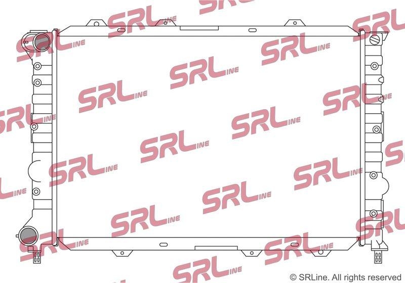 Radiator Alfa Romeo 156 97-06, motor: 1.8 TS, 2.0 JTS, 2.0 TS, 2.5 V6, iesire - conector rapid, 580x400x22, SRLine, Aluminiu/ Plastic brazat, 60651921; 60690404