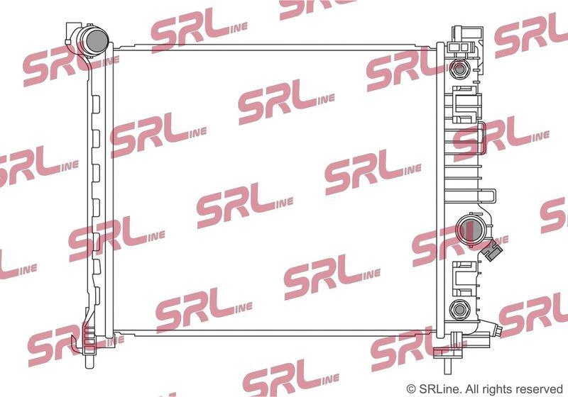 Radiator Opel Meriva 10-, motor: 1.4 T, intrare/iesire conectare rapida, 470x404x22, SRLine, Aluminiu/ Plastic brazat, 1300336; 13361816