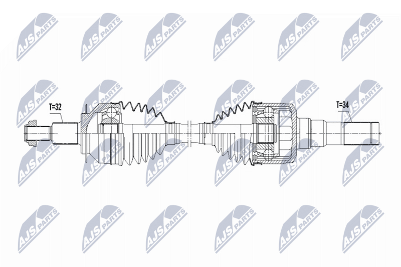 Planetara Ford Mustang 2.3 T, 3.7, 5.0 2014-2023; partea din spate, dreapta, cutie viteze automata; FR3Z4K138B; NTY, aftermarket