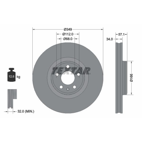TEXTAR Disc frana PRO+
