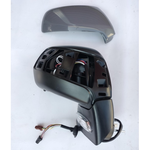 Oglinda usa exterioara Peugeot 3008, 08.2009-09.2016; 5008, 10.2009-04.2017, partea Dreapta; grunduit; incalzit; sticla convexa; geam cromat; Senzor de temperatura; 11 pini; cu Lucas; cu lampa perimetru,URME DE MONTAJ, RABATARE DEFECTA