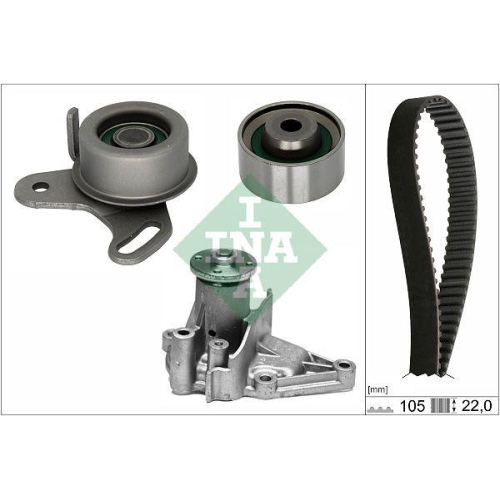 Kit distributie + Pompa apa Hyundai Accent I (X-3), Accent 2 (Lc), Accent 2 Saloon (Lc), Accent 3 (Mc), Accent 3 Saloon (Mc), Accent Sedan (X-3), Coupe I (Rd), Coupe 2 (Gk), Elantra 3 (Xd), Elantra 3 Sedan (Xd), Getz (Tb), Matrix (Fc); Kia Cerato I Liftba
