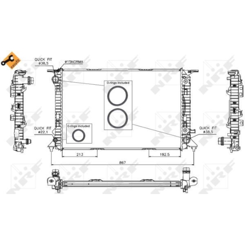 Radiator racire motor Nrf 53719