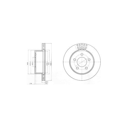 Disc frana Delphi BG4103, parte montare : Punte Fata