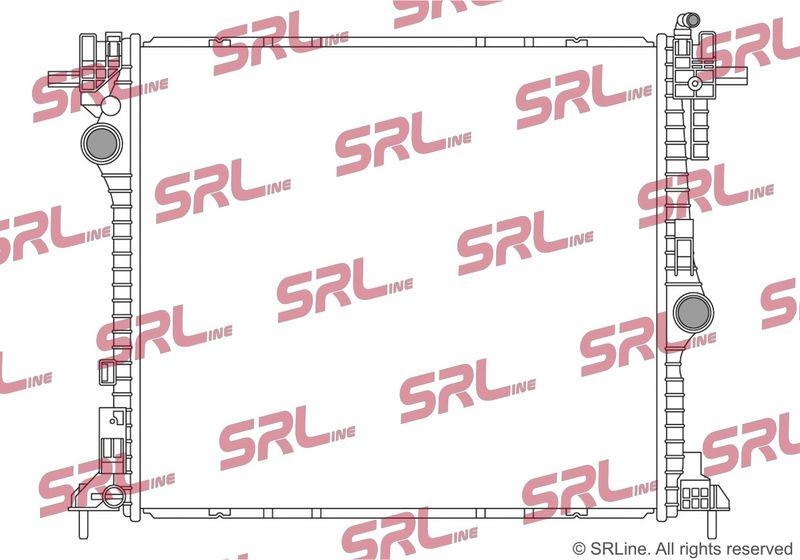 Radiator Alfa Romeo Giulia 16-, motor: 2.2 d, intrare/iesire conectare rapida; cu sensor, 580x523x26, SRLine, Aluminiu/ Plastic brazat, 50539989; 50549762