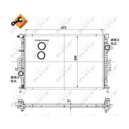 Radiator racire motor Nrf 53737