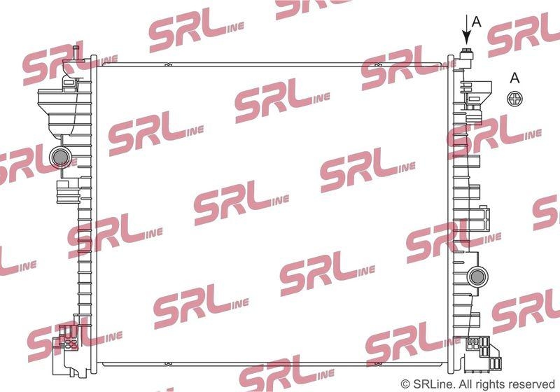 Radiator Alfa Romeo Giulia 16-, Stelvio 17-, motor: 2.0 T, 2.2 d, 2.9 V6 T, intrare/iesire conectare rapida, 579x493x26, SRLine, Aluminiu/ Plastic brazat, 50533794