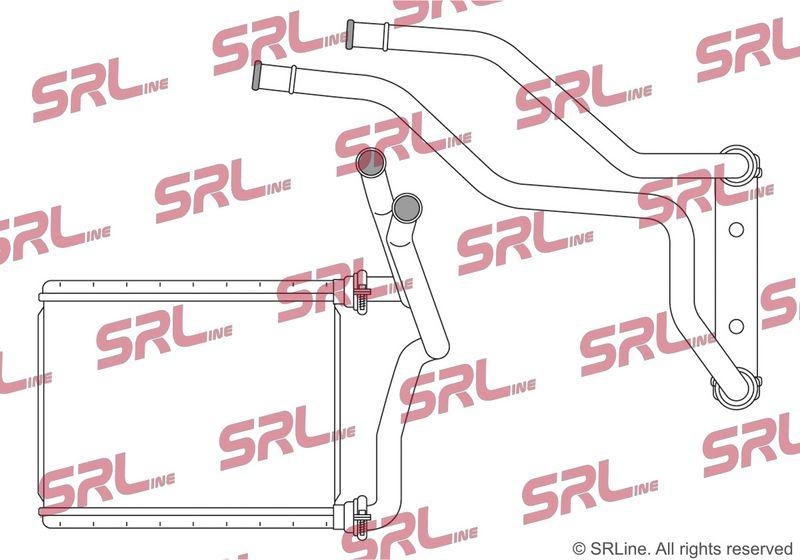 Radiator incalzire habitaclu Toyota Yaris 06-11, Yaris 11-20, motor: 1.0, 1.33, 1.4 D-4D, cu conducte, 144x196x26, SRLine, miez si rezervor din aluminiu brazat, 871070D051; 871070D120