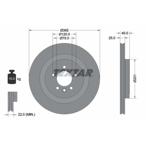 TEXTAR Disc frana PRO