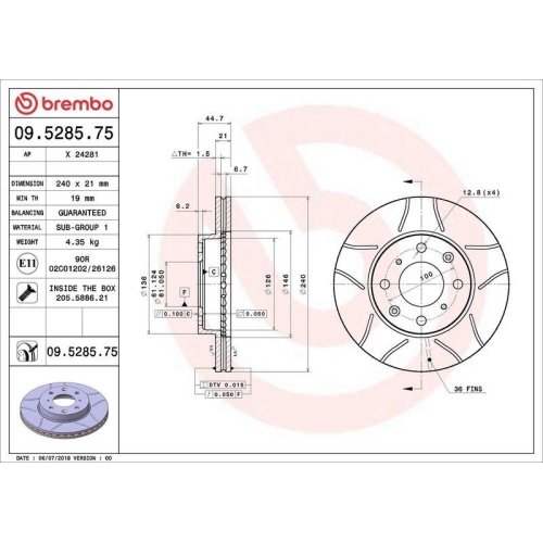 Set disc frana Honda Civic 5 Coupe (Ej) 08.93-03.96, Civic 5 Hatchback (Eg) 10.91-11.95, Civic 5 Sedan (Eg Eh) 10.91-12.96, Civic 6 Coupe (Ej Em1) 03.96-12.00, Civic 6 Fastback (Ma Mb) 09.94-02.01, Civic 6 Hatchback (Ej Ek) 10.95-03.01, Civic 6 Sedan (Ej