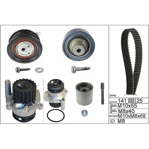 Kit distributie + Pompa apa Seat Cordoba (6l2), Ibiza 3 (6l1); Skoda Fabia I (6y2), Fabia I Estate (6y5), Fabia I Praktik (6y5), Fabia I Saloon (6y3); Vw Polo (9n , Polo 4 Sedan (9a4, 1.9 SDi, INA