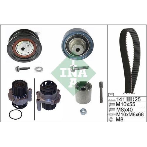 Kit distributie + Pompa apa Seat Ibiza 3 (6l1); Skoda Fabia I (6y2), Fabia I Estate (6y5), Fabia I Praktik (6y5), Fabia I Saloon (6y3); Vw Polo (9n , Polo 4 Sedan (9a4, 1.9 SDi, INA