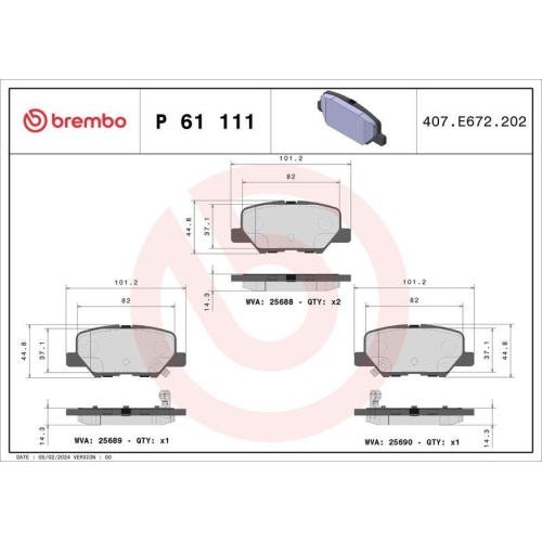 Placute frana Citroen C4 Aircross 08.10-; Mazda 6 Box / Estate (Gj) 01.13-05.16, 6 Estate (Gj Gl) 08.12-, 6 Sedan (Gj Gl) 12.12-; Mitsubishi Asx (Ga W) 11.09-, Outlander 3 (Gg W Gf W Zj Zl Zk) 11.10-, Outlander 3 Van (Gf W Gg W) 11.10-; Peugeot 4008 05.12