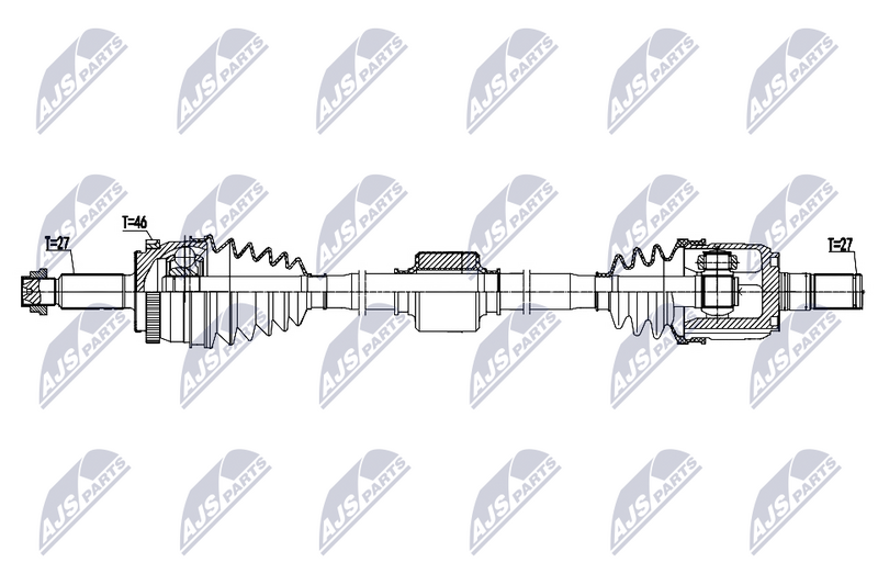 Planetara Hyundai Creta 1.6 2016-; partea dreapta, cutie viteze automata; 49501-A0100; NTY, aftermarket