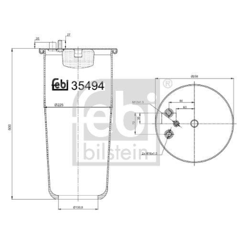 FEBI BILSTEIN Burduf, suspensie pneumatica