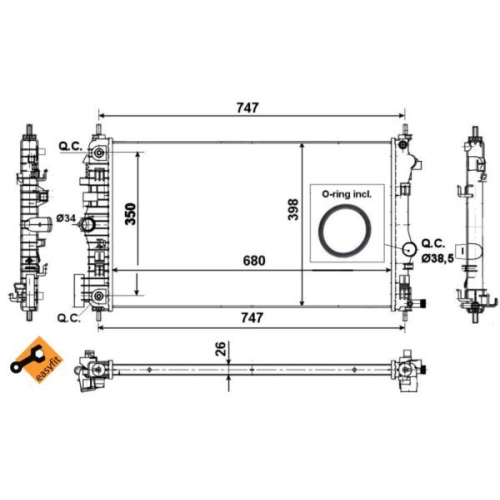 Radiator racire motor Nrf 53777