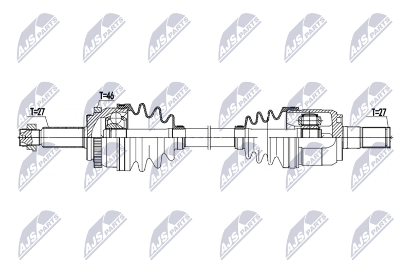 Planetara Hyundai Elantra 1.8 2010-2016; partea stanga, cutie viteze automata; 49500-3X110; NTY, aftermarket
