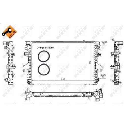 Radiator racire motor Nrf 53795