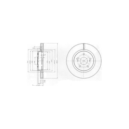 Disc frana Delphi BG4131, parte montare : Punte Fata