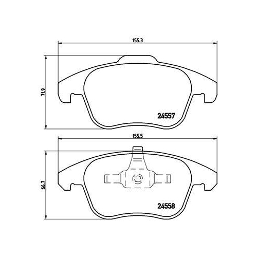 Placute frana Citroen C4 Grand Picasso I (Ua), C4 2 (Nc), C4 3 (Ba , C4 Picasso I (Mpv) (Ud), Ds4 (Nx), Ds5; Ds Ds 3 / Ds 3 Crossback (Ur , Ds 4 / Ds 4 Crossback (Nx), Ds 5 (Kf); Opel Corsa F (P2jo), Corsa F Box / Liftback, Mokka; Peugeot 2008 2 (Ud , 208