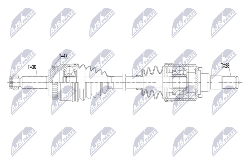 Planetara Hyundai Genesis 2.0 T, 3.8 2008-2014; partea din spate, dreapta, cutie viteze automata; 49650-2M200; NTY, aftermarket