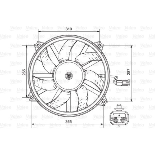 Ventilator radiator GMV Valeo 696850