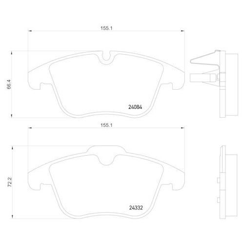 Placute frana Citroen C5 I Box / Estate (De) 06.02-08.04, C5 2 (Rc) 08.04-09.08, C5 3 (Rd) 02.08-05.17; Peugeot 407 (6d) 02.04-12.11, 407 Sw Box / Estate (6e) 08.04-12.10, 508 I (8d) 11.10-12.18, 508 Sw Box / Estate (8e) 11.11-, 508 Sw I (8e) 11.10-12.18,