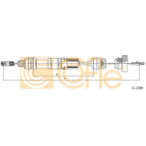 Cablu ambreiaj Citroen Berlingo (Mf), Xsara (N1/ N2); Peugeot 306 (7a 7b), Partner (5f) Cofle 112280