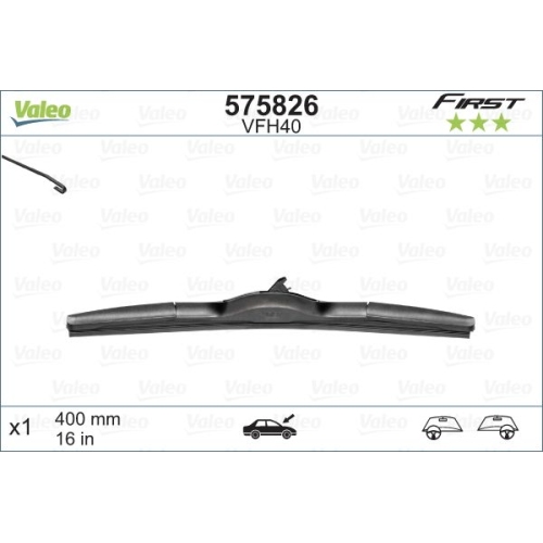 Stergator Valeo VFH40, lungime lamela 400mm, 16 inch , 575826