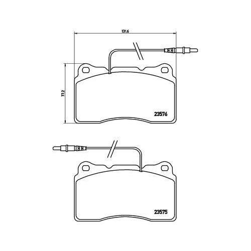 Placute frana Citroen C8 (Ea Eb) 06.02-, C8 Van (Ea Eb) 06.02-; Fiat Ulysse (179) 08.02-06.11; Lancia Phedra (179) 09.02-11.10; Peugeot 607 (9d 9u) 01.00-, 807 (Eb) 06.02-, Fata, BREMBO