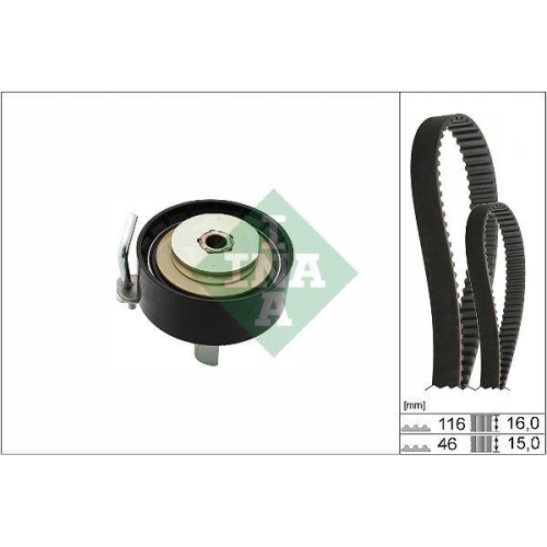 Kit distributie Ford C-Max 2 (Dxa/Cb7, Ecosport, Fiesta 6 Van, Fiesta 7 (Hj, Fiesta 7 Van, Focus 3 Box / Estate, Focus 3 Saloon, Focus 3 Turnier, Focus 3 Van / Liftback, Focus Iii, Grand C-Max (Dxa/Cb7, 1.0 Ecoboost, 1.0, 1.0 EcoBoost Active, INA