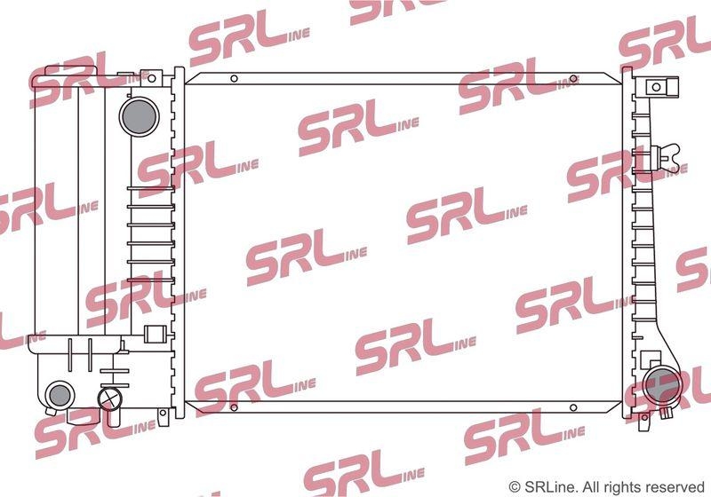 Radiator BMW Seria 3 E36 91-98, 5 E34 88-95, motor: 1.8, 2.0 R6, 2.5 R6, 2.8 R6, 440x318x32, SRLine, Aluminiu/ Plastic brazat, 17111712982; 17111712994