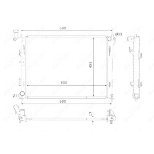 Radiator racire motor Nrf 53821