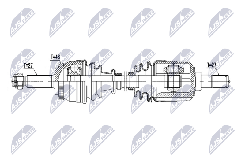 Planetara Hyundai I30 1.6 CRDI 2007-2012; partea stanga, cutie viteze manuala; 49501-2L210; NTY, aftermarket