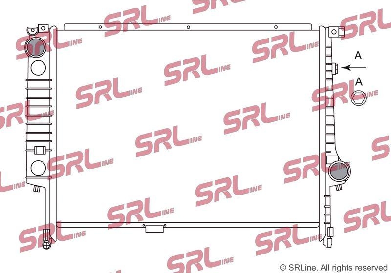 Radiator BMW Seria 3 E36 91-98, motor: 2.5 TD, 551x405x42, SRLine, Aluminiu/ Plastic brazat, 2244073; 2244646