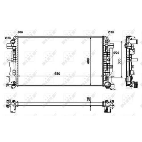 Radiator racire motor Nrf 53833