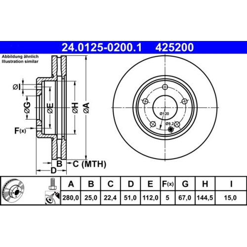 ATE Disc frana