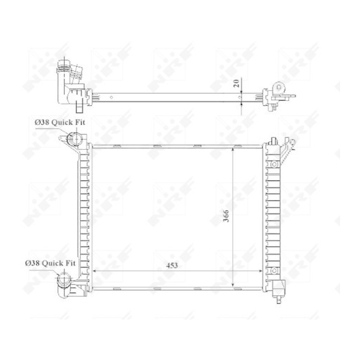 Radiator racire motor Nrf 53841