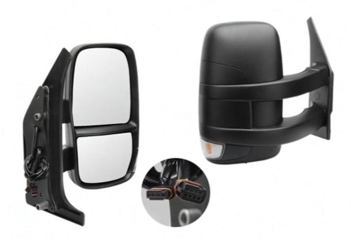 Oglinda exterioara Iveco Daily, 05.2006-2014, Dreapta, reglare electrica; incalzita; cu brat lung; geam convex; cromat; 7 pini; cu semnalizare; cu radio aerial