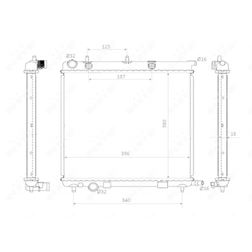 Radiator racire motor Nrf 53863