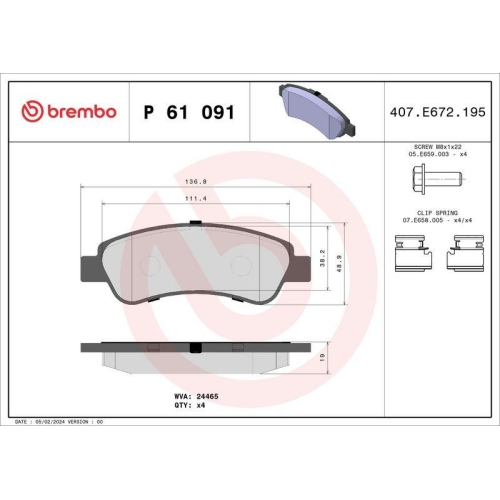 Placute frana Citroen Jumper 2 Box 04.06-, Jumper 2 Bus 04.06-, Jumper 2 04.06-; Fiat Ducato Box ( 250) 07.06-, Ducato Bus (250) 07.06-, Ducato (250) 07.06-; Opel Movano C Box (U9) 12.21-, Movano C (U9) 12.21-; Peugeot Boxer Box 04.06-, Boxer Bus 09.05-,