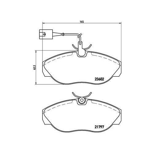Placute frana Citroen Jumper I Box (230l) 02.94-04.02, Jumper I Bus (230p) 02.94-04.02, Jumper I (230) 03.94-04.02; Fiat Ducato Box (230) 03.94-05.05, Ducato Bus (230) 03.94-05.05, Ducato (230) 03.94-04.02; Peugeot Boxer Box (230l) 03.94-08.06, Boxer Bus