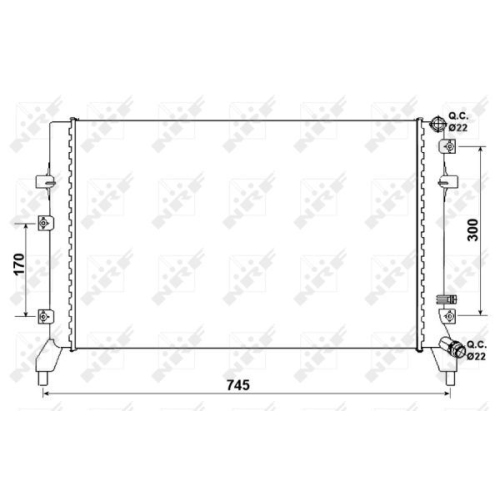 Radiator racire motor Nrf 53884