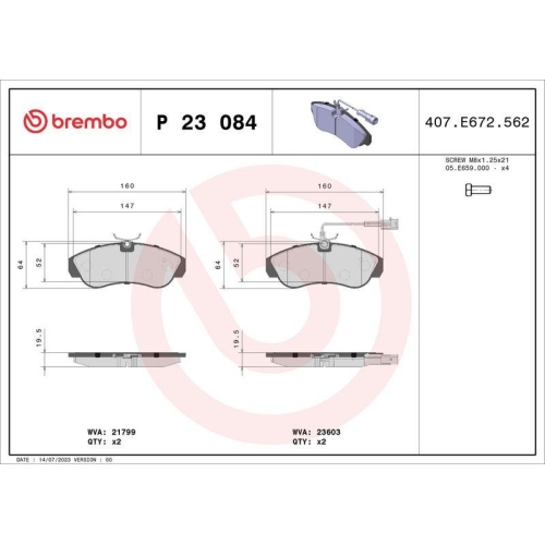 Placute frana Citroen Jumper I Box (230l) 02.94-04.02, Jumper I Bus (230p) 02.94-04.02, Jumper I (230) 03.94-04.02; Fiat Ducato Box (230) 03.94-05.05, Ducato Bus (230) 03.94-05.05, Ducato (230) 03.94-04.02; Peugeot Boxer Box (230l) 03.94-08.06, Boxer Bus