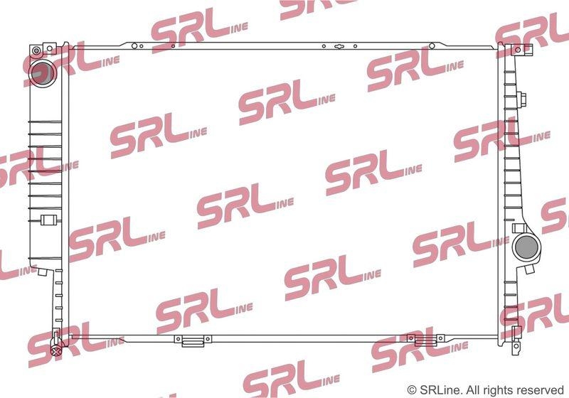 Radiator BMW Seria 5 E34 88-95, motor: 2.5 TDS, 650x425x42, SRLine, Aluminiu/ Plastic brazat, 2244542