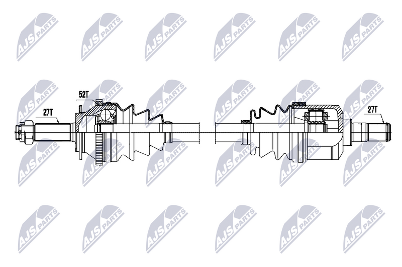 Planetara Hyundai Santa Fe 2.0 CRDI 2WD, 4WD, 2.4 4WD, 2.7 4WD 2001-2006; partea din fata, stanga, cutie viteze manuala / automata; 49501-26501; NTY, aftermarket